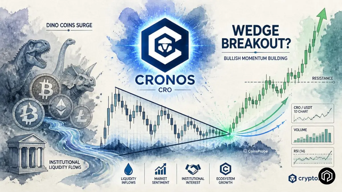 Cronos (CRO) Shows Strength as Old Dino Coins Surge — Is a Wedge Breakout Coming?