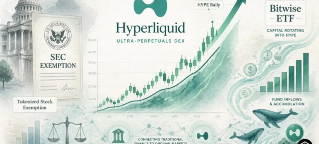 Hyperliquid HYPE Surges as SEC Tokenized Stock Exemption + Bitwise ETF Move Ignite Rally