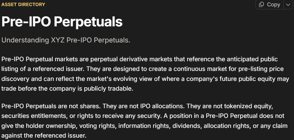 Hyperliquid Pre IPO Perpetual