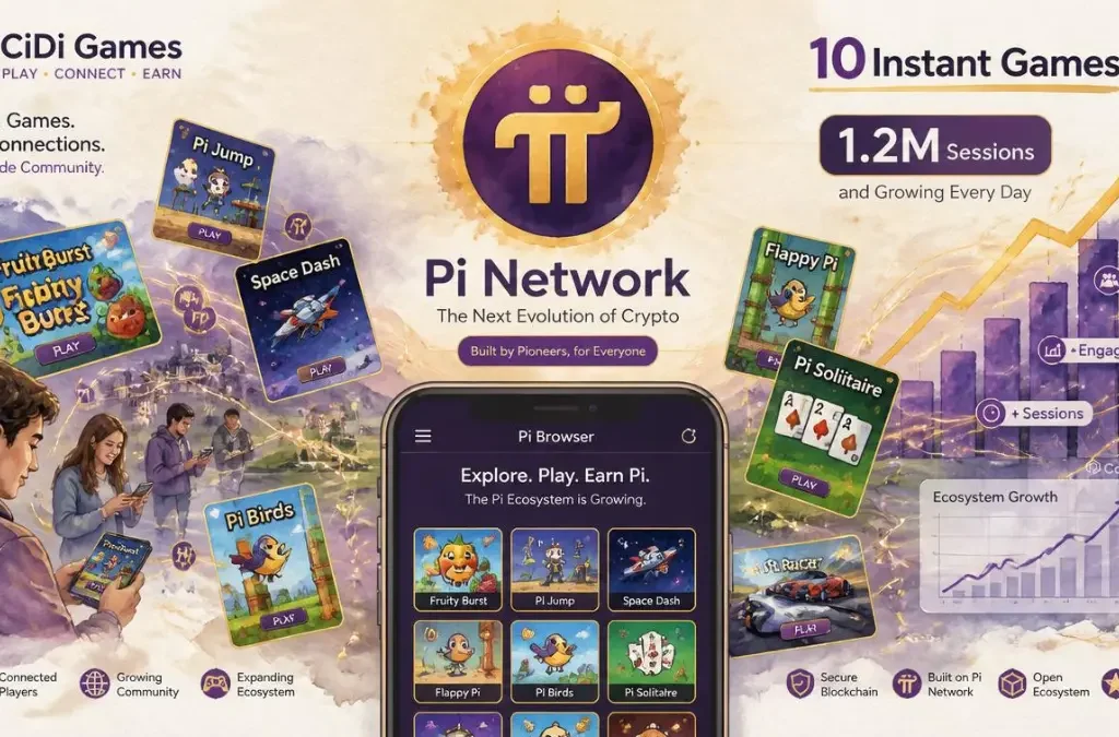 Pi Network Ventures CiDi Games Launches 10 Instant Games on Pi Browser - Hits 1.2M Sessions