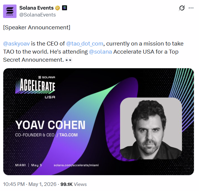 Solana Events TAO CEO