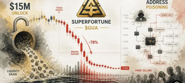 Superfortune ($GUA) Crash Explained: $15M Unlock Sold Instantly Amid Address Poisoning