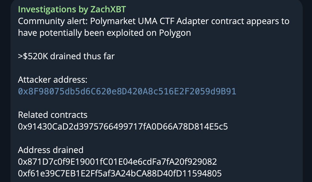 ZachXBT- Suspected Attack on Polymarket, the World’s Largest Prediction Market