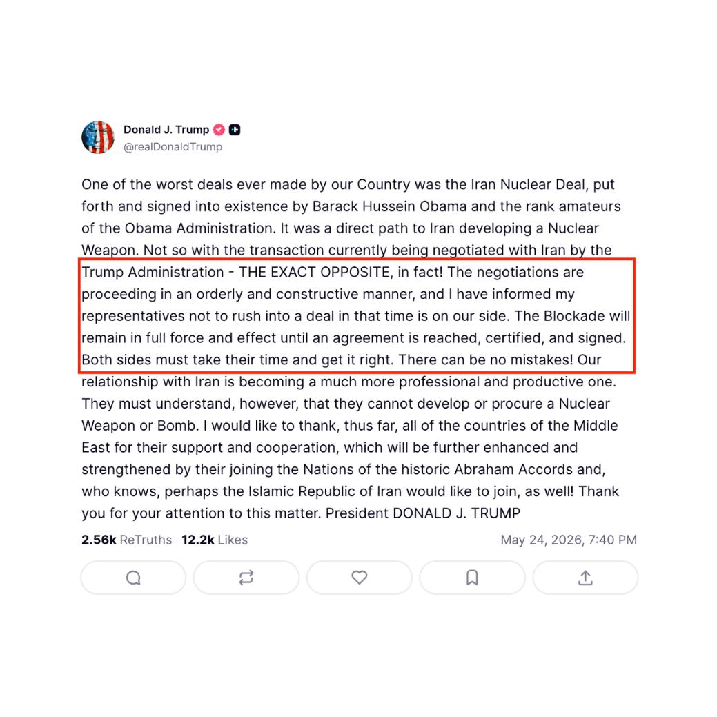 Trump confirms the US is in active negotiations with Iran over a nuclear deal.