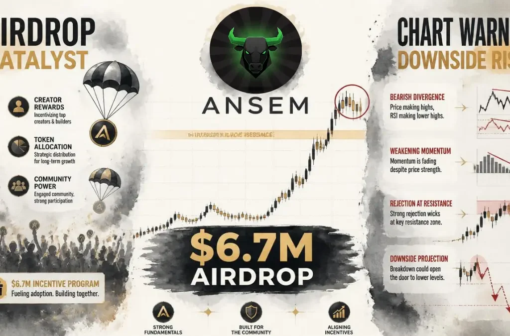 $ANSEM Pumps on a $6.7M Airdrop — While the Chart Quietly Warns of Potential Downside