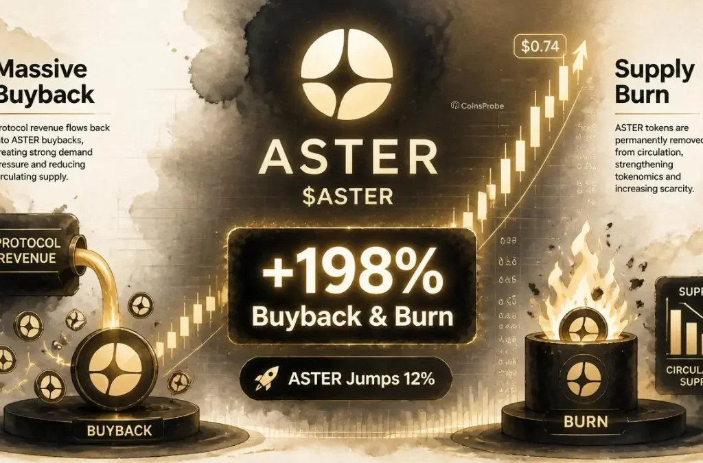 $ASTER Jumps as Aster DEX Announces Massive 198% Buyback and Burn Upgrade