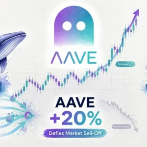 Aave (AAVE) Defies Market Sell-Off, Rises ~20% as Whales and Active Addresses Surge