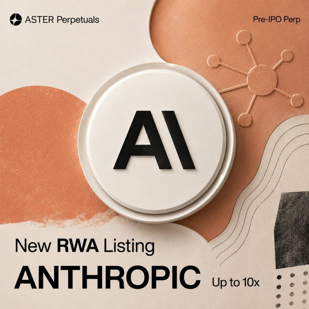 Aster DEX Lists $ANTHROPIC Pre-IPO Perpetual
