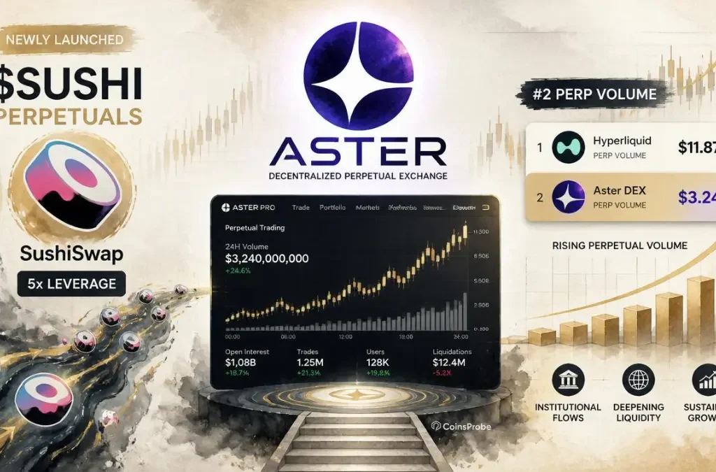 Aster DEX Lists SUSHI Perpetuals Trading, Strengthening Its No. 2 Perpetuals Ranking
