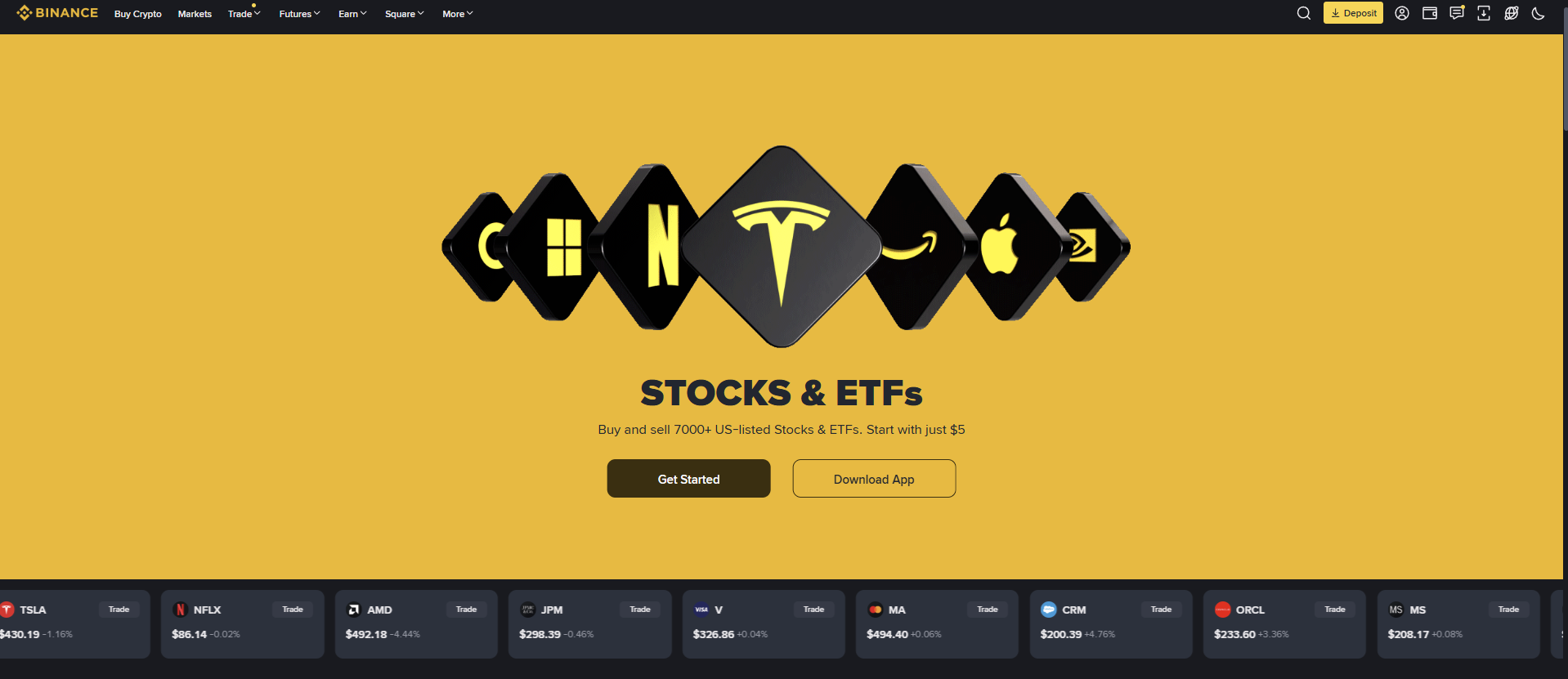 Binance Launched US Stocks Trading