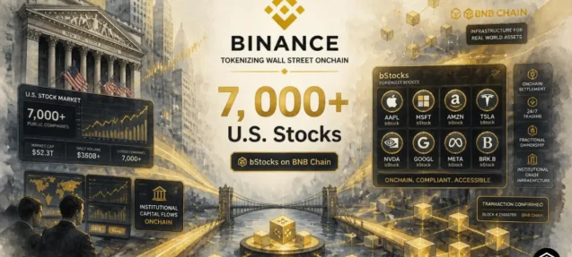 Binance Launches Trading for 7,000+ U.S. Stocks — bStocks Tokenization Next for BNB Chain