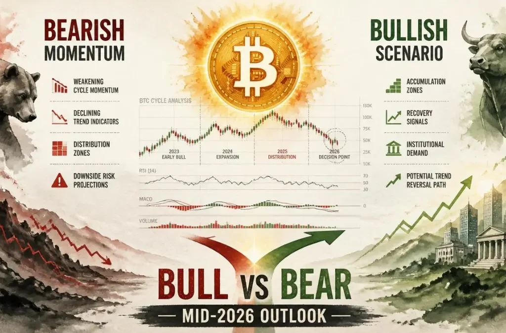 Bitcoin Cycle Momentum Still Bearish in Mid 2026 —  Bullish vs Bearish Scenarios