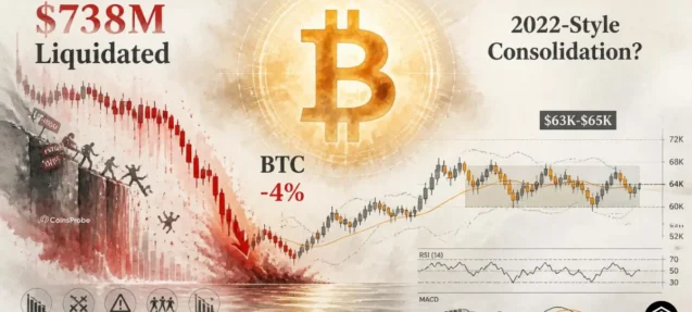 Bitcoin Falls 4% as $738M Gets Liquidated — Is a 2022-Style Consolidation Next?