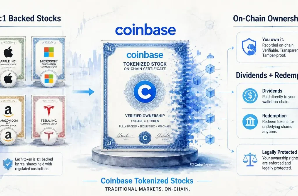 Coinbase Reveals First True 1:1 Tokenized U.S. Stocks — No Derivatives, No IOUs
