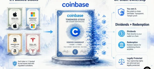 Coinbase Reveals First True 1:1 Tokenized U.S. Stocks — No Derivatives, No IOUs