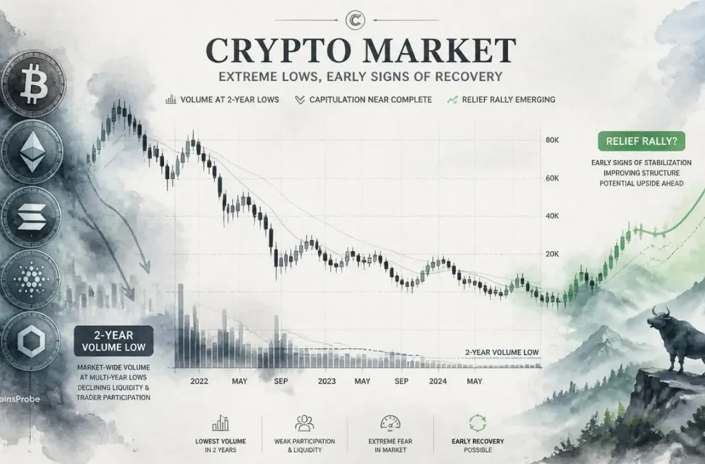 Crypto Top Caps Hit 2-Year Low Trading Volumes — Is This a Relief Rally Signal?