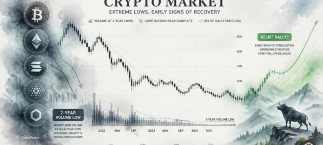 Crypto Top Caps Hit 2-Year Low Trading Volumes — Is This a Relief Rally Signal?