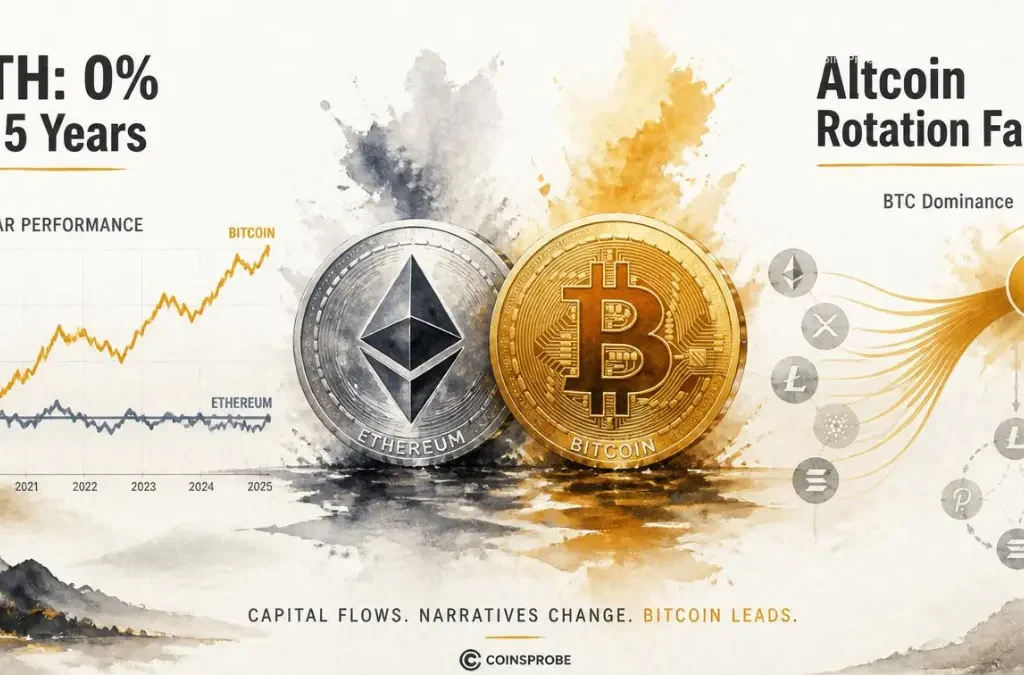 Ethereum Delivered Zero Returns in 5 Years as Bitcoin-to-Altcoin Rotation "Basically Disappears"