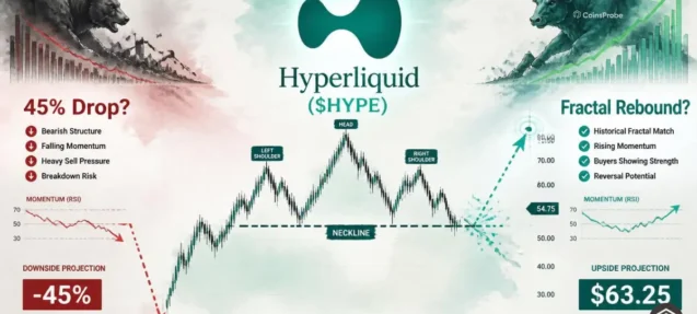 HYPE Forms Bearish Head and Shoulders — 45% Drop Incoming or Fractal Rebound Ahead?