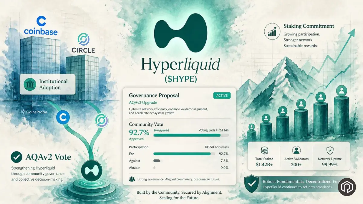 Hyperliquid (HYPE) AQAv2 Vote Now Underway After Coinbase & Circle Staking Commitment