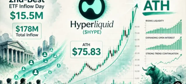 Hyperliquid (HYPE) Breaks to New ATH at $75.83 — Following Second-Best ETF Inflow Day