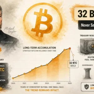 Michael Saylor Explains Why Strategy Sold 32 Bitcoin – “Never Sell” Clarified