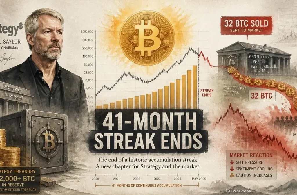 Strategy Sells Bitcoin for First Time Since 2022 — 32 BTC Disposal Ends 41-Month Accumulation Streak