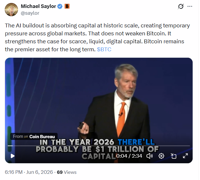 Michael's Saylor Tweet on $BTC