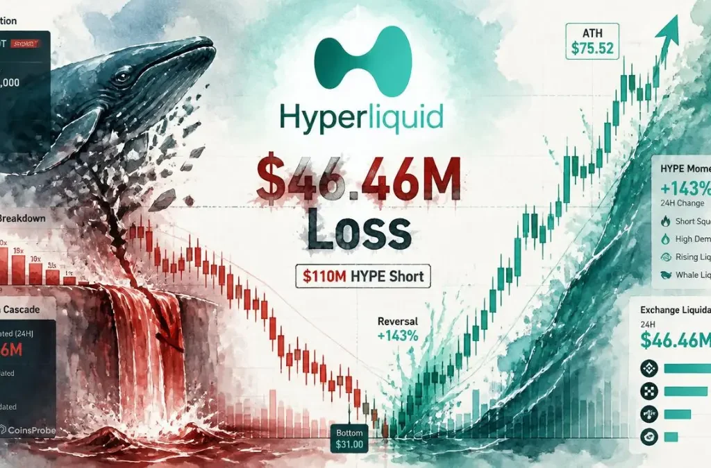 One Trade Wiped 10 Months of Profits — Hyperliquid Whale's $110M HYPE Short Cost $46.46M