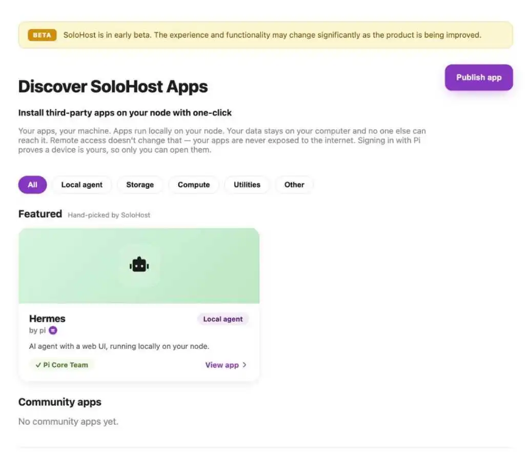 Pi Network's SoloHost Beta