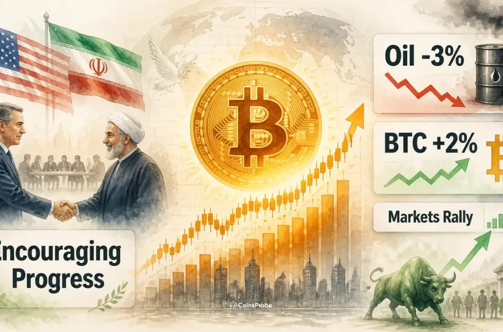 U.S.-Iran Talks Yield “Encouraging Progress” — Markets Rally as Oil Drops 3% and Bitcoin Rises 2%
