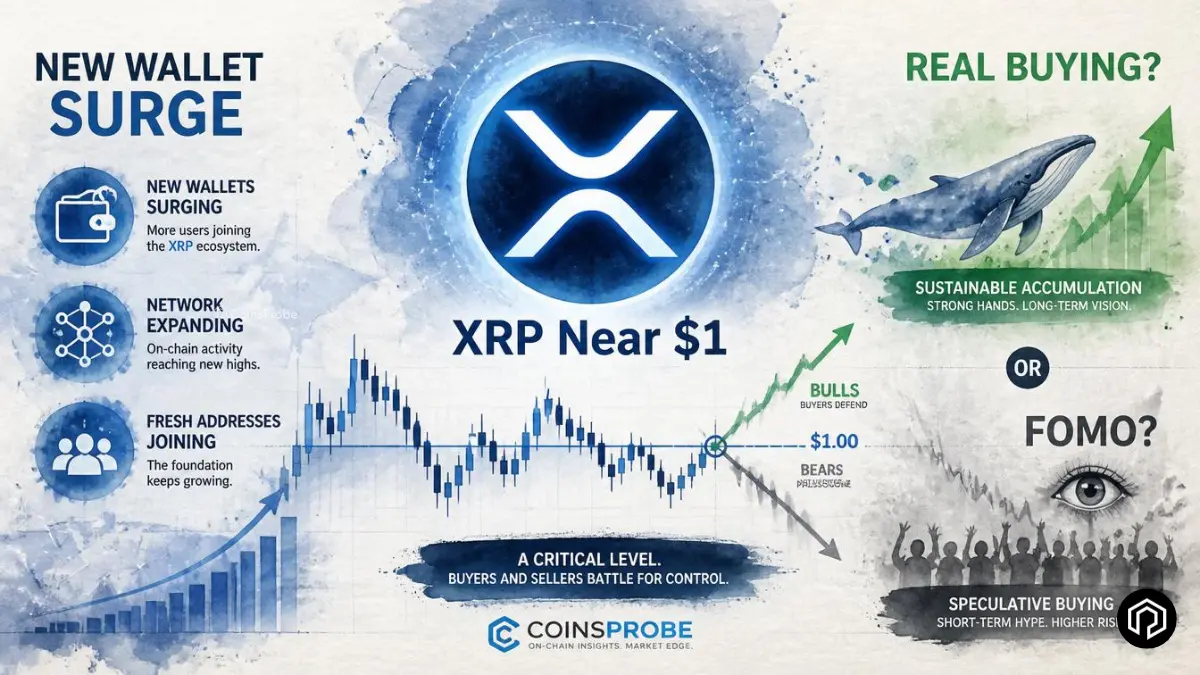 XRP Near $1: Will New Wallet Surge Turn Into Real Buying Pressure or Just Short-Term FOMO?