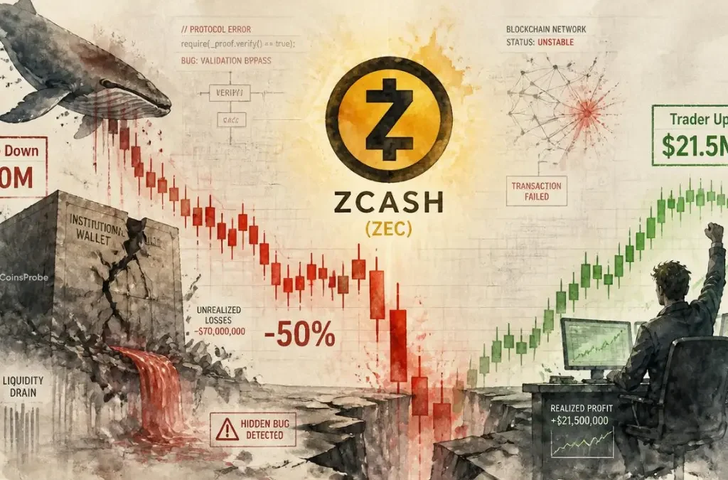 Zcash Crashes on 4-Year Hidden Bug — One Whale Down $70M, One Trader Up $21.5M