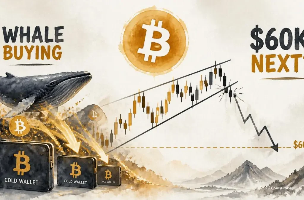 BTC Falls 3% Despite Whale Accumulation — Rising Wedge Points to $60,000