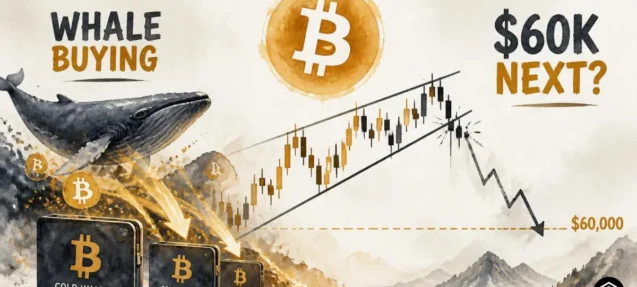 BTC Falls 3% Despite Whale Accumulation — Rising Wedge Points to $60,000
