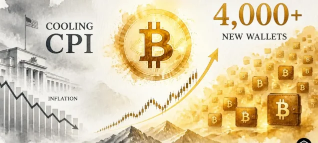 Bitcoin Boosts on Cooler CPI Data While Over 4,000 New 1+ BTC Wallets Emerge
