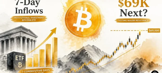 Bitcoin ETFs See First 7-Day Inflow Streak in 9 Months — Can It Break $69K?