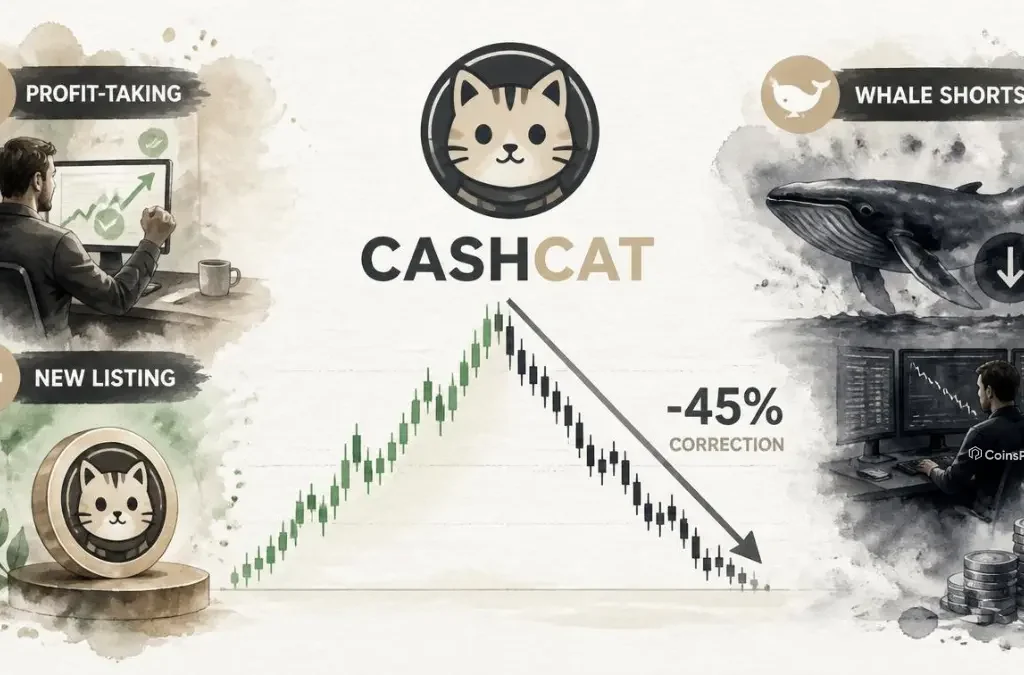 $CASHCAT Melts Down 45% — Profit-Taking, Whale Shorts, and New Listing in Focus