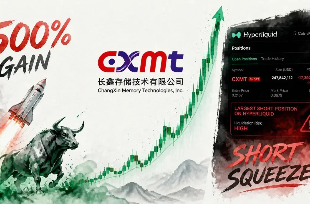 ChangXin Memory (CXMT) Debuts With 500% Gain — Largest Hyperliquid Short Position Turns Deeply Red