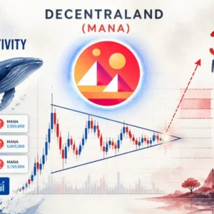 Decentraland (MANA) Surges in Whale Activity as Triangle Pattern Points to 30% Move