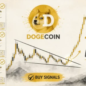Dogecoin Flashes Rare Multi-Timeframe Buy Signals as Falling Wedge Targets 100% Upside
