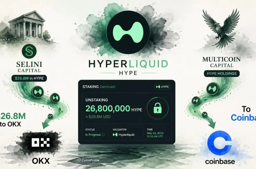 Institutional HYPE Unstaking: Selini Capital Deposits $26.8M to OKX, Multicoin Moves Portion to Coinbase