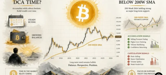 Is It Time to DCA Bitcoin? Data Shows Shift to Accumulation Below 200-Week SMA