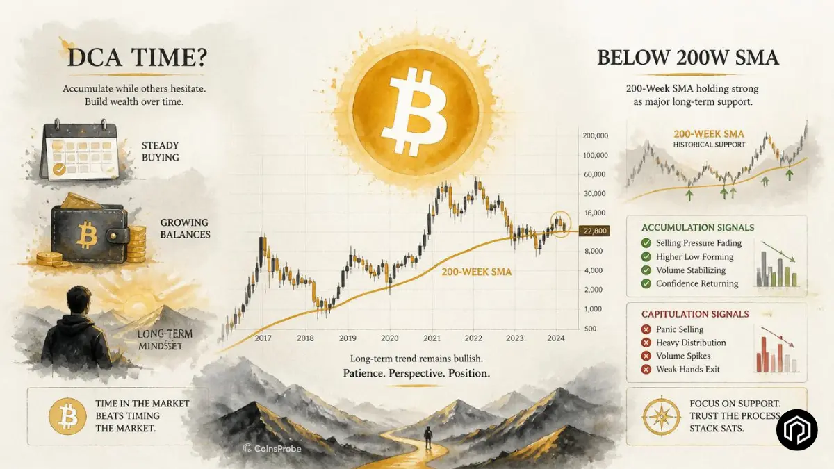 Is It Time to DCA Bitcoin? Data Shows Shift to Accumulation Below 200-Week SMA