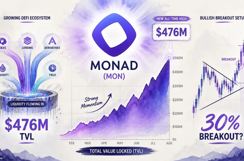 Monad (MON) TVL Hits New ATH of $476M – Is a 30% Breakout Next?