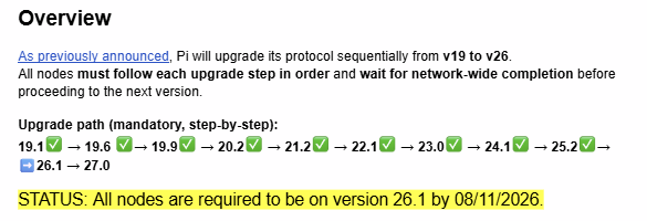 Pi Node Upgrade Status
