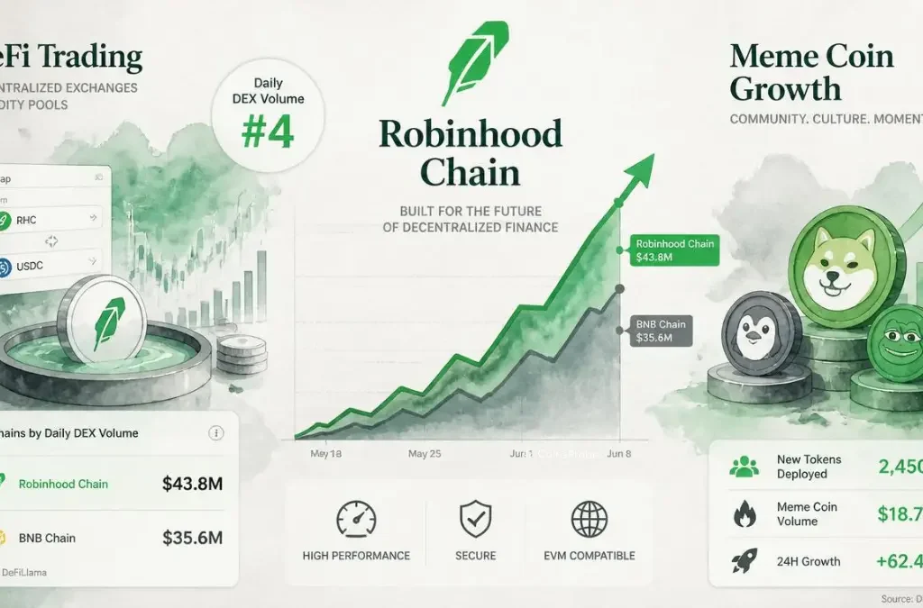 Robinhood Chain Beats BSC in Daily DEX Volume as Meme Coins Drive Early Growth