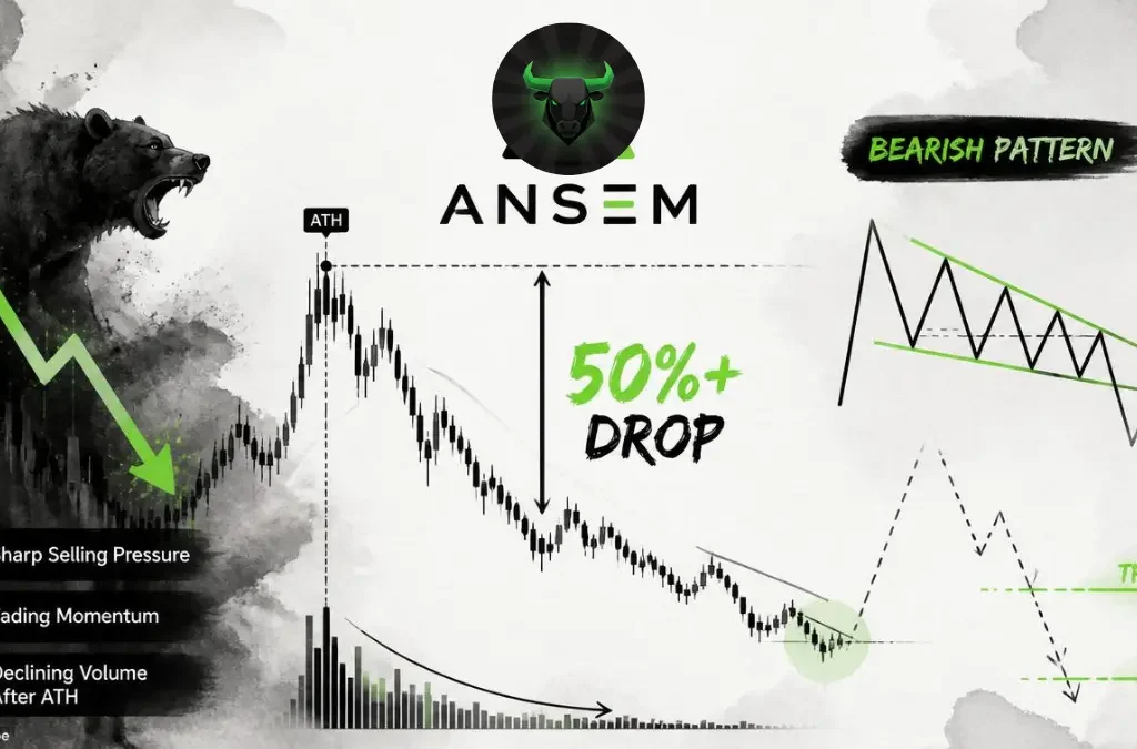 The Black Bull ($ANSEM) Drops 50%+ from ATH as Bearish Pattern Looms Further Downside