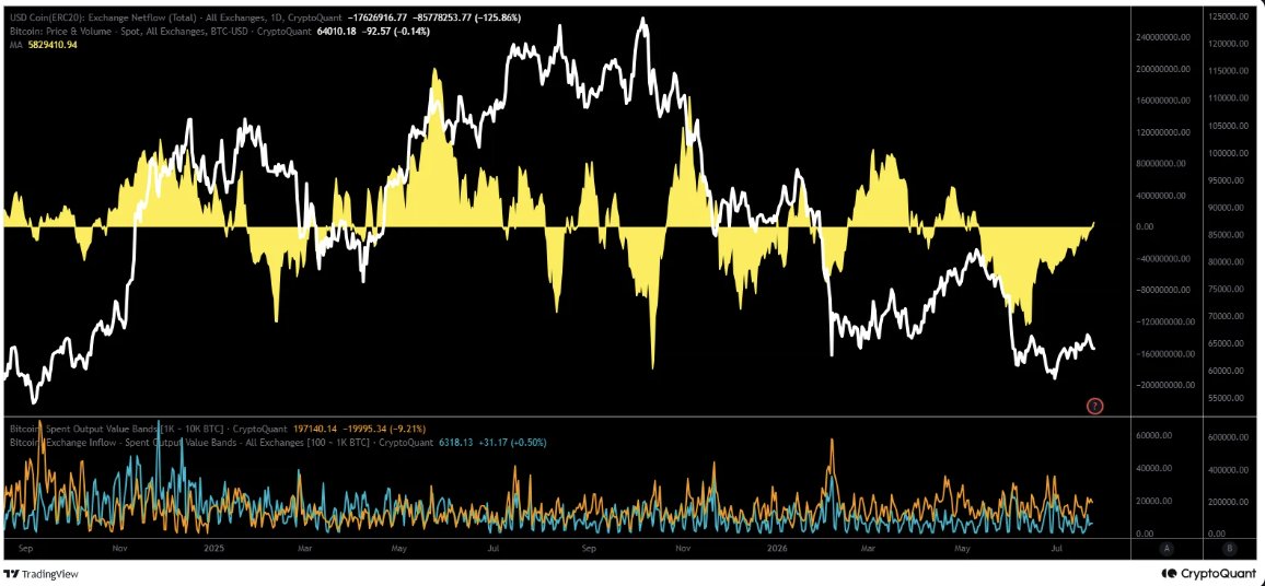 USD Exchange Netflow