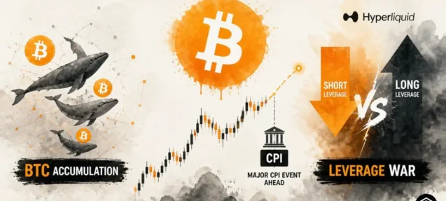 Bitcoin Prepares for CPI – On-Chain Accumulation Meets Hyperliquid Leverage War